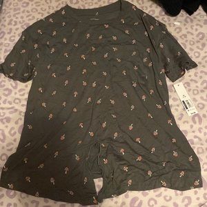 green mushroom shirt